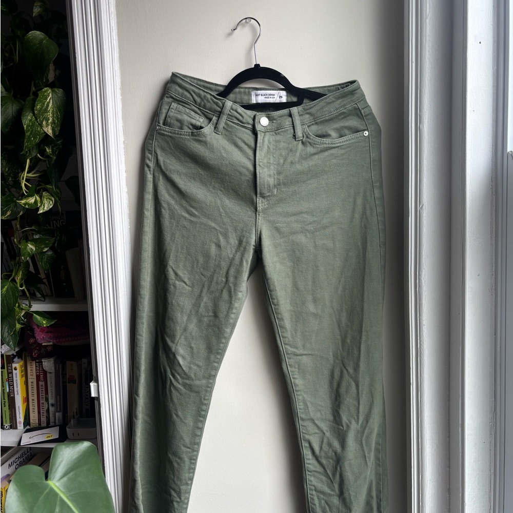 Just Black Green Skinny Jeans Versatile Stretch Denim